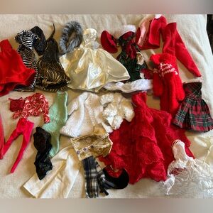 Lot of Barbie clothes